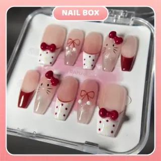 Ảnh 1 Nail box Hello Kitty đỏ