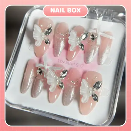 Nail box Bướm Hồng Nhũ