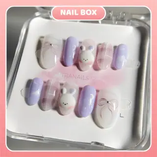 Ảnh 1 Nail box Thỏ Tím Pastel
