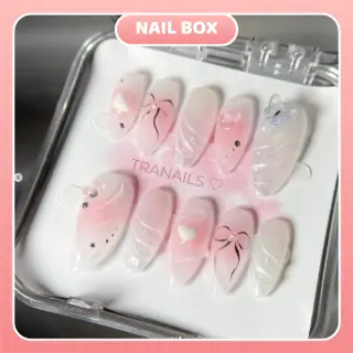 Ảnh 1 Nail box Hồng Tim Nơ