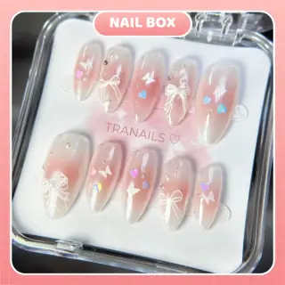 Ảnh 1 Nail box Tim Hồng Cute