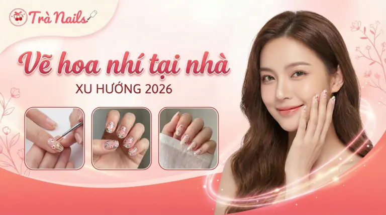 Bí Quyết Tự Vẽ Móng Tay Họa Tiết Hoa Nhí Đón Xuân Tươi Tắn Tại Nhà 2026 - Trà Nails